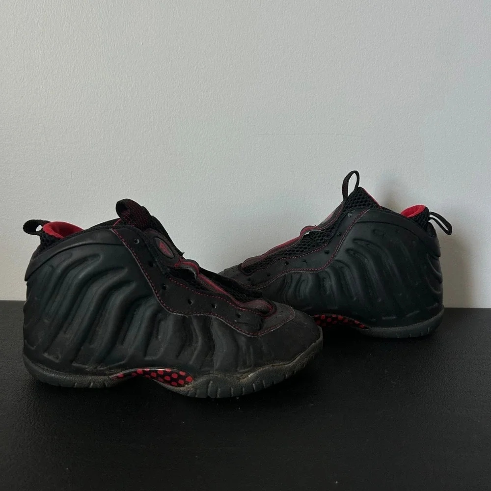 Nike Little Posite One PS Bred Black University Red DV3774-001 Size 1Y Kids Shoe